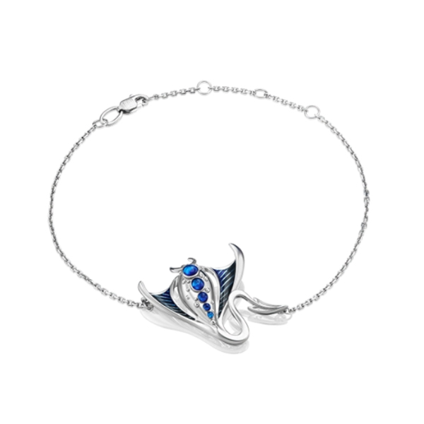 Браслет из серебра с эмалью р. 21 PLATINA jewelry 05-0676-00-000-0200-68