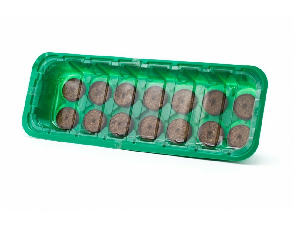 фото Мини-тепличка ellepress с торфяными таблетками 14 ячеек d 36 мм