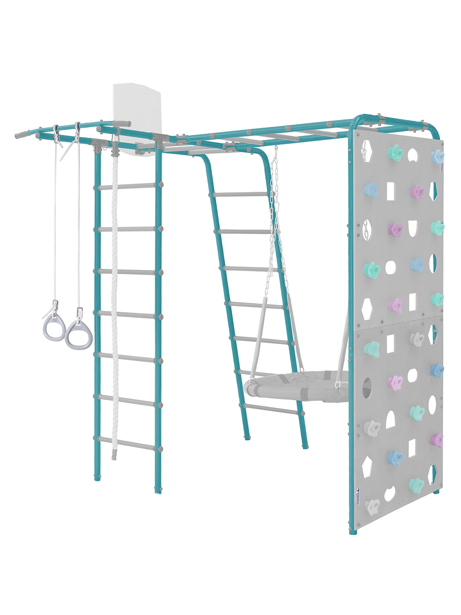 

Уличный спортивный комплекс Maksijunior Street 2 бирюзовыйсерый, Street 2