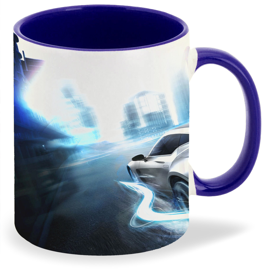 

Кружка CoolPodarok asphalt 3d Асфальт Серебряный спорткар, asphalt 3d Асфальт Серебряный спорткар