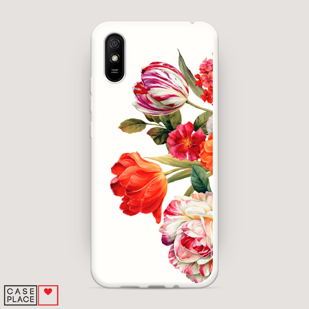 

Матовый силиконовый чехол "Весенний букет" на Xiaomi Redmi 9A, 38957-1