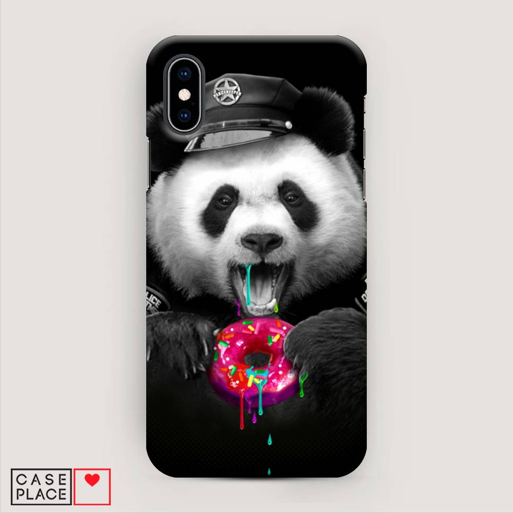 

Пластиковый чехол "Панда police" на Apple iPhone XS (10S), 11820-1