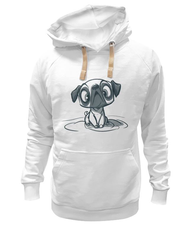 

Худи унисекс Printio Puggy белое M, Белый, Puggy