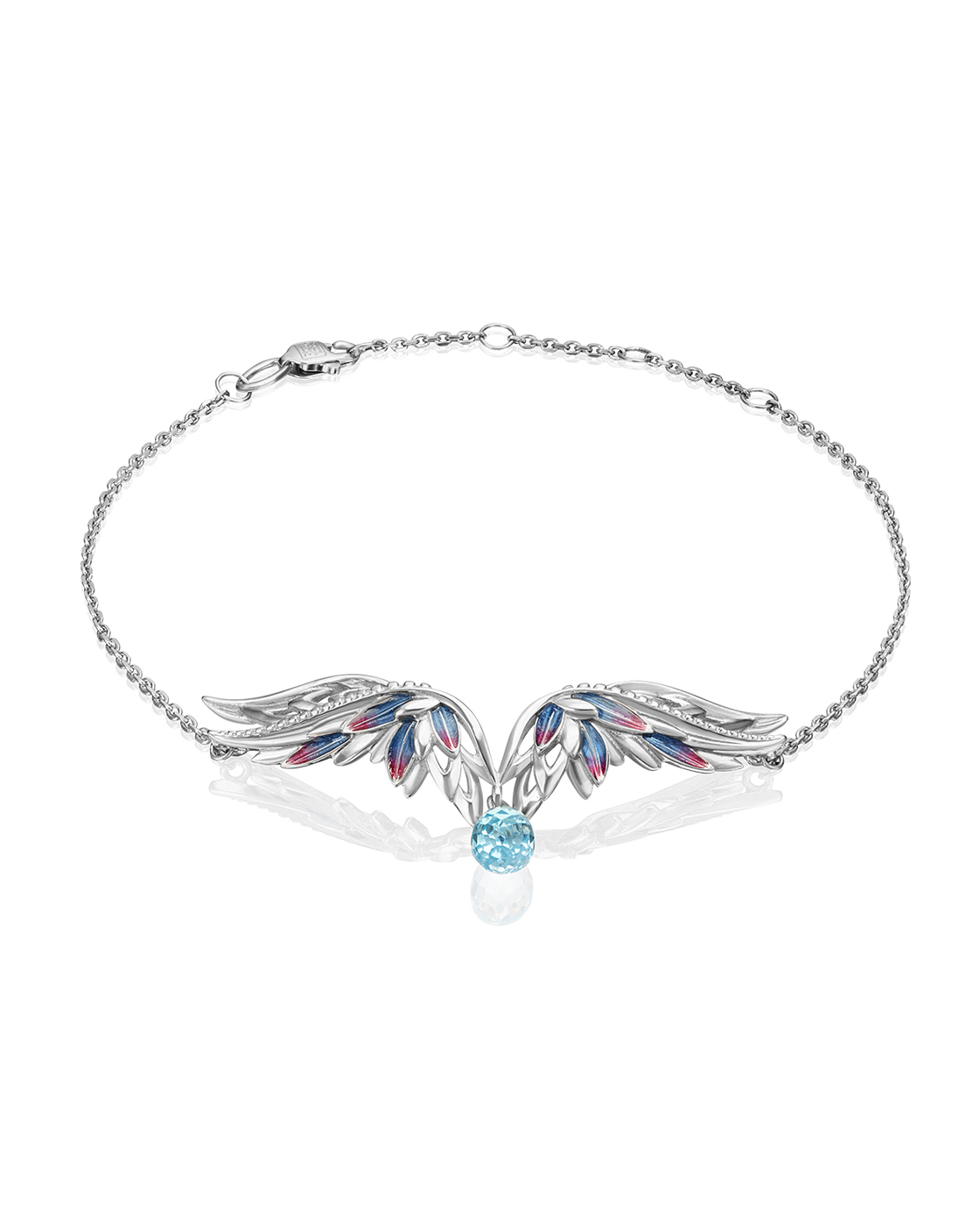фото Браслет из серебра с топазом/эмалью р. 21 platina jewelry 05-0666-00-201-0200-69
