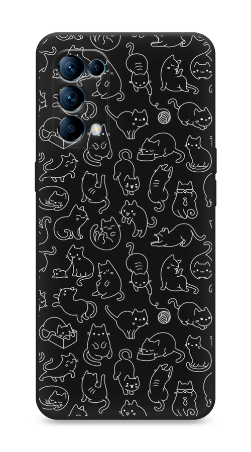 

Чехол Awog на Oppo Reno 5 "Шкодливые котики", Разноцветный, 255252-1