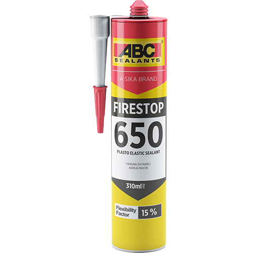 Герметик ABC 650 Firestop акриловый противопожарный, 310 мл, серый (1 к- 24 шт)