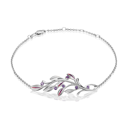

Браслет из серебра с аметистом р. 21 PLATINA jewelry 05-0665-00-203-0200-68, 05-0665-00-203-0200-68