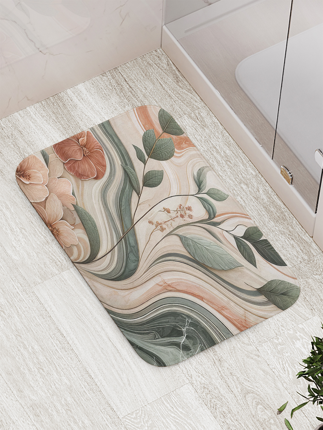 

Коврик для ванной и туалета мягкий JoyArty "Цветущий мрамор", bath_sd2778