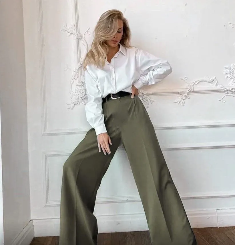 Брюки женские Blancmange 984 зеленые 44 RU