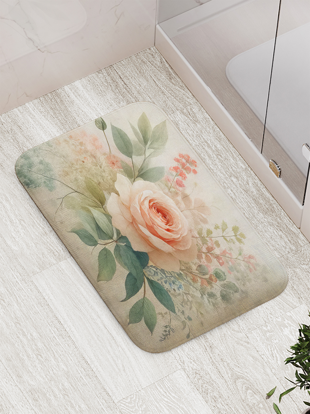 

Коврик для ванной и туалета мягкий JoyArty "Нежная роза", bath_sd2724