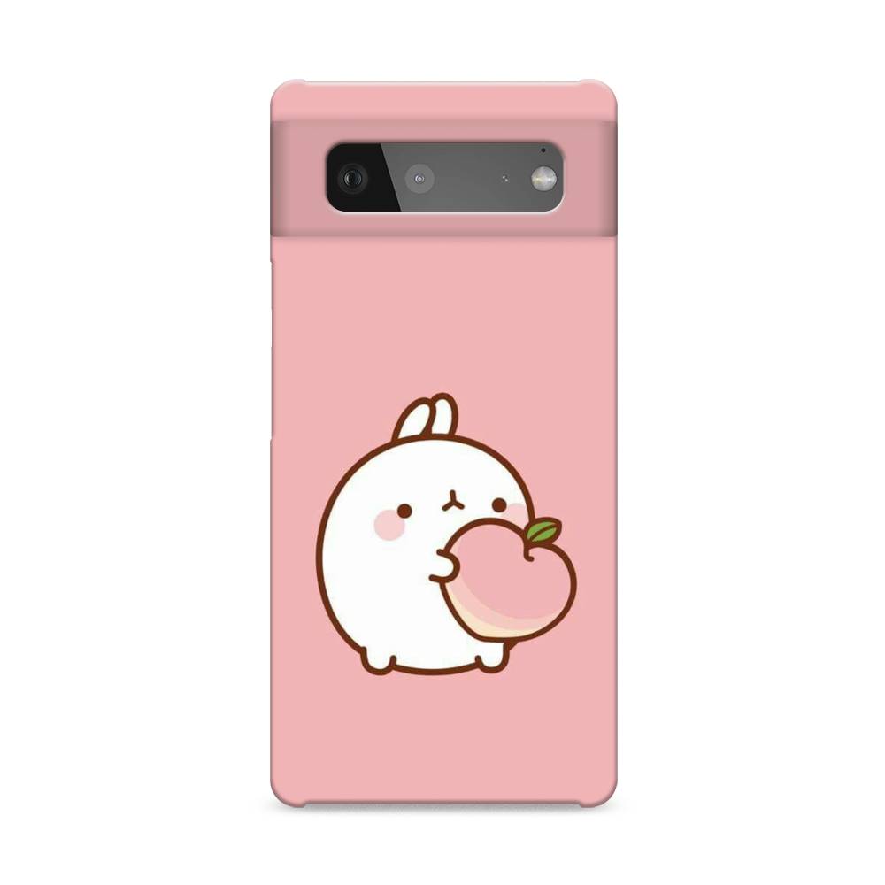

Пластиковый чехол "Кролик с персиком" на Google Pixel 6, 270820-1