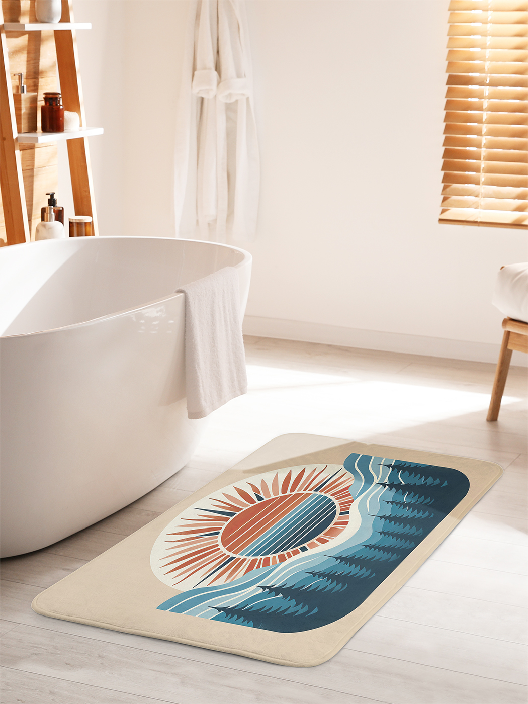 

Коврик для ванной туалета душа JoyArty "Рассвет или закат", bath_sd2893_60x100