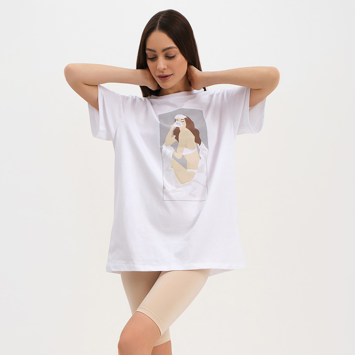 

Пижама женская KAFTAN 000664048 белая 48, 50 RU, Белый, 000664048