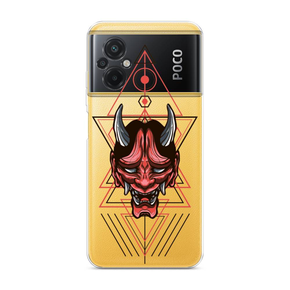 

Чехол на Xiaomi Poco M5 "Hanya Oni mask", Серый;красный;черный, 316450-4