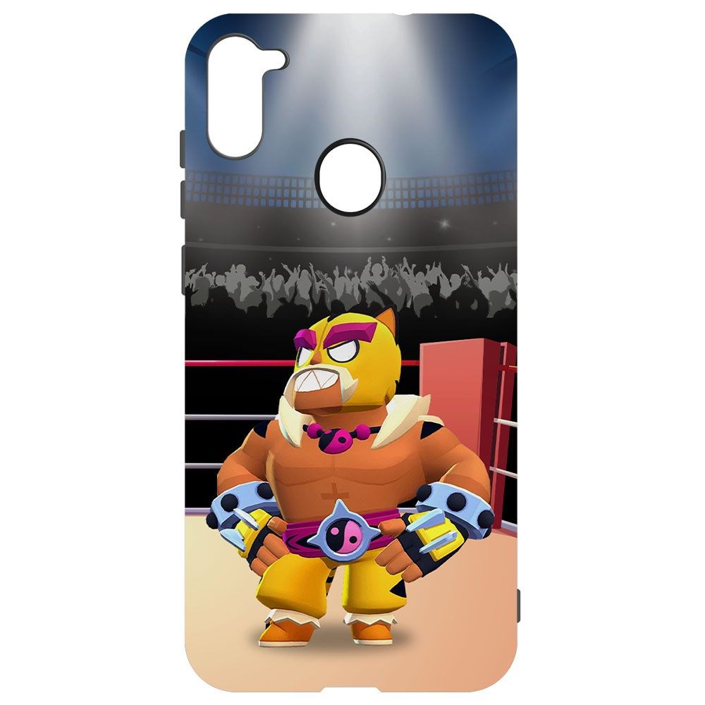 

Чехол-накладка Krutoff Brawl Stars - Эль Тигро для Samsung Galaxy A11 (A115), Черный