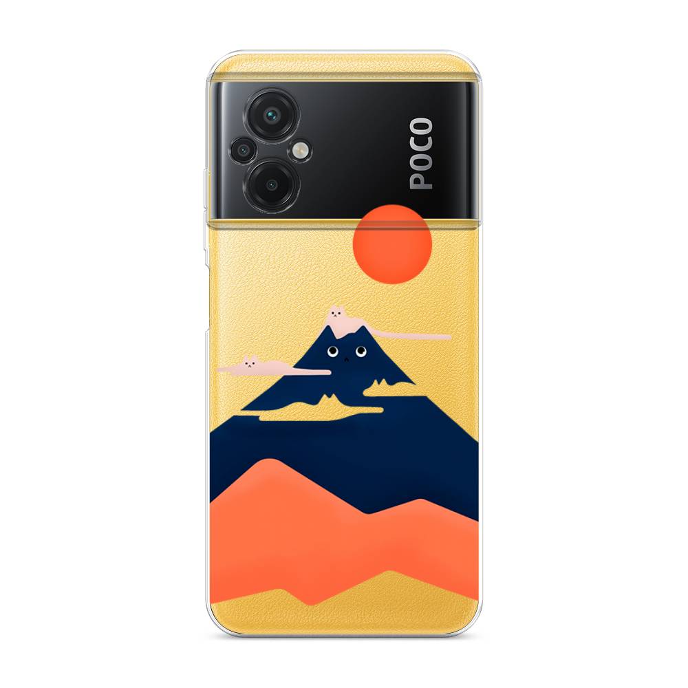 

Чехол на Xiaomi Poco M5 "Кот-гора", Черный;оранжевый, 316450-4