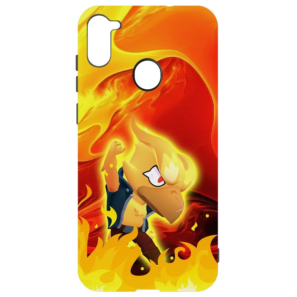 

Чехол-накладка Krutoff Brawl Stars - Ворон-Феникс для Samsung Galaxy M11 (M115), Черный