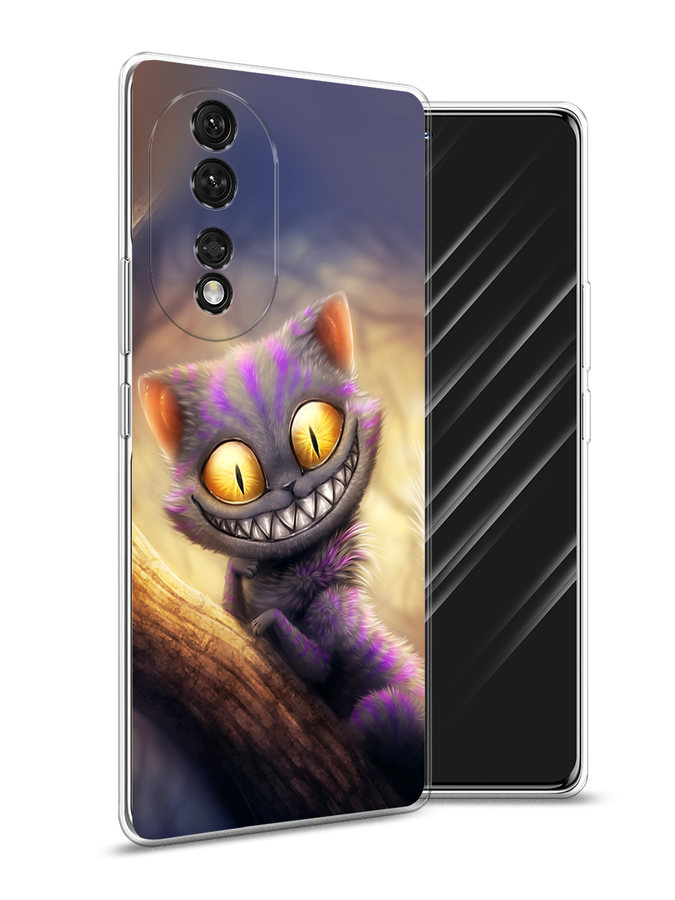 

Чехол Awog на Honor 80 "Cheshire Cat", Фиолетовый;желтый, 6120350-1