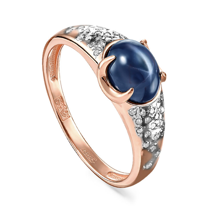 

Кольцо из красного золота с бриллиантом/сапфиром р. 17,5 Kabarovsky 11-01100-1400, 11-01100-1400