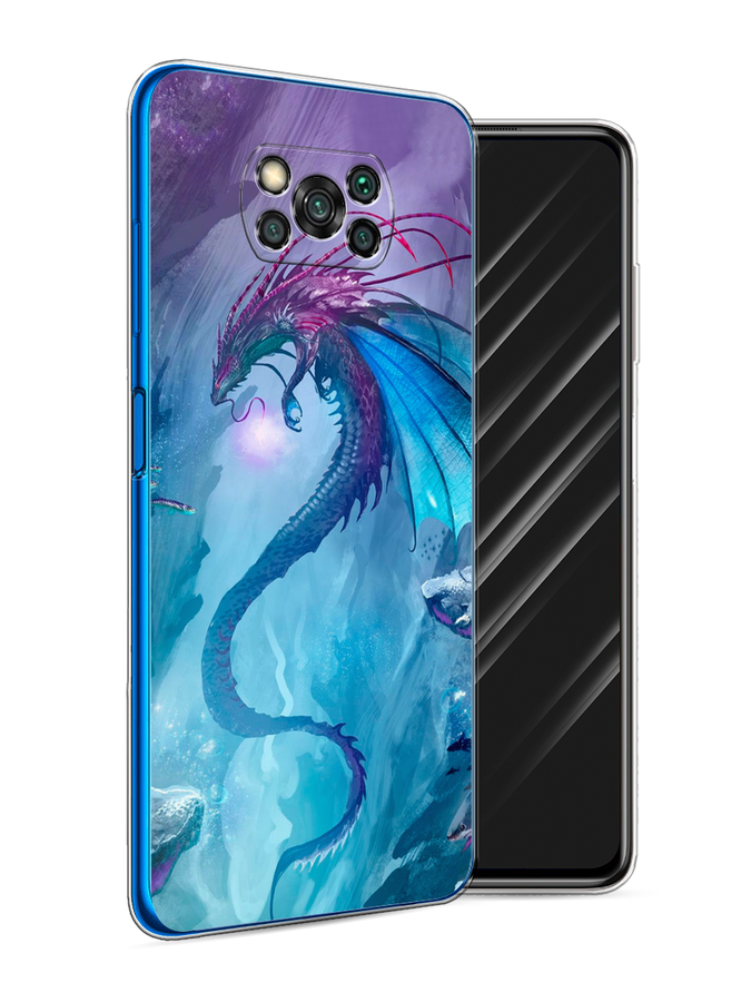 

Чехол Awog на Poco X3/X3 Pro "Водный дракон", Разноцветный, 310650-2
