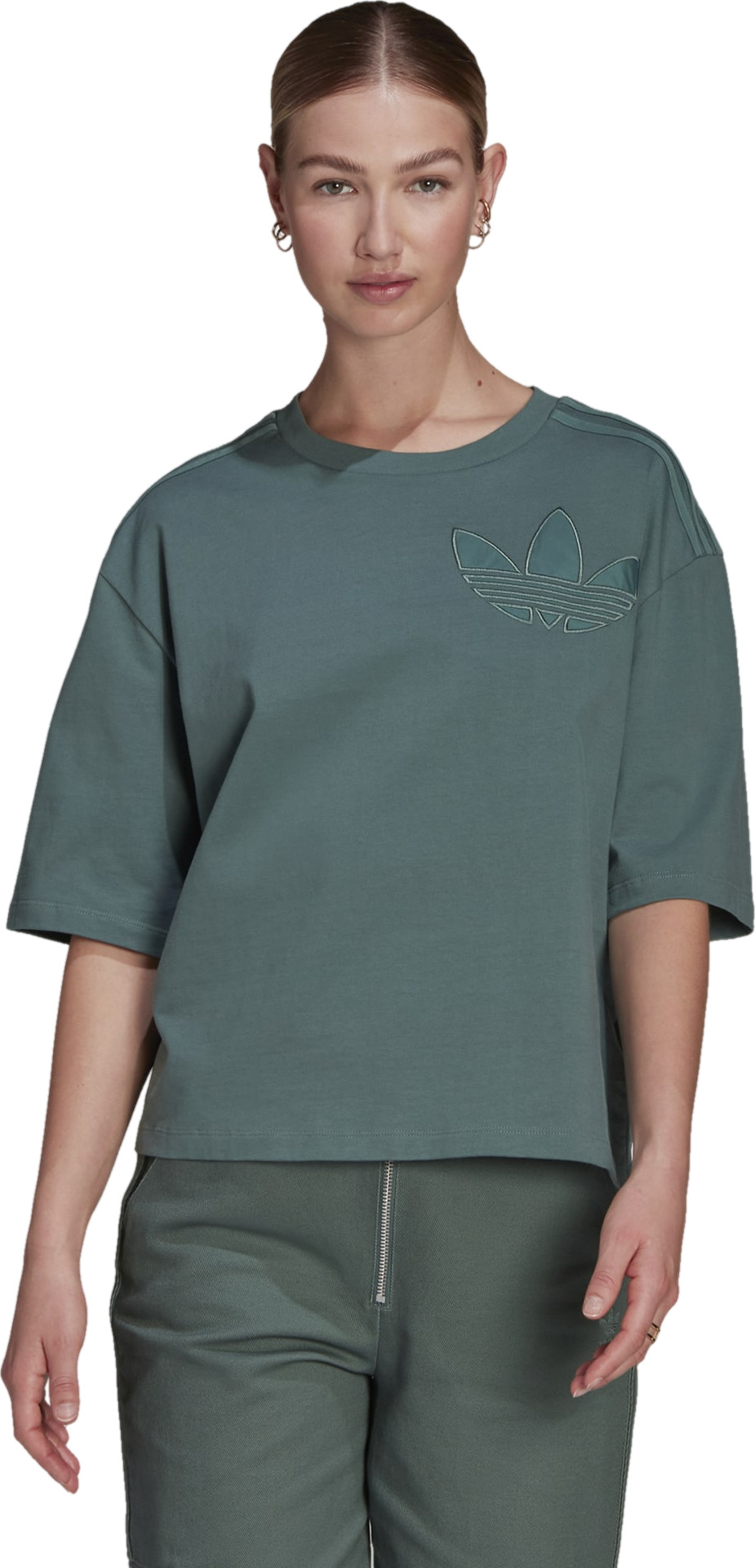 

Футболка женская Adidas ADI ORI APP WOM ORIGINALS зеленая 34, Зеленый, ADI ORI APP WOM ORIGINALS