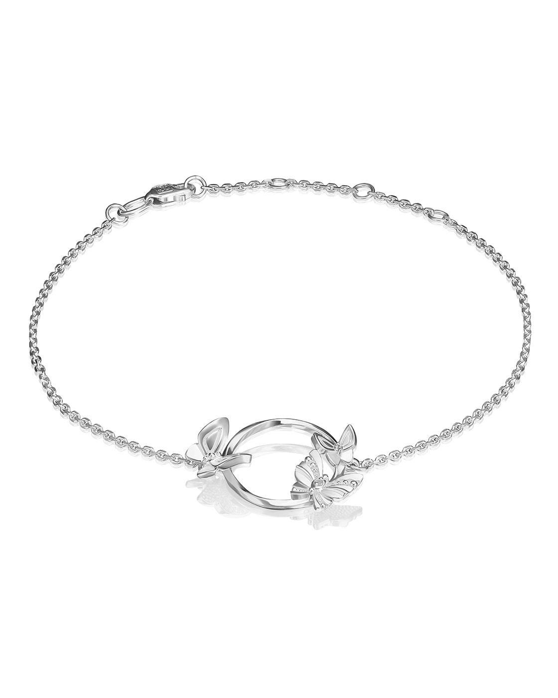 Браслет из серебра с сапфиром р. 21 PLATINA jewelry 05-0647-00-102-0200-72