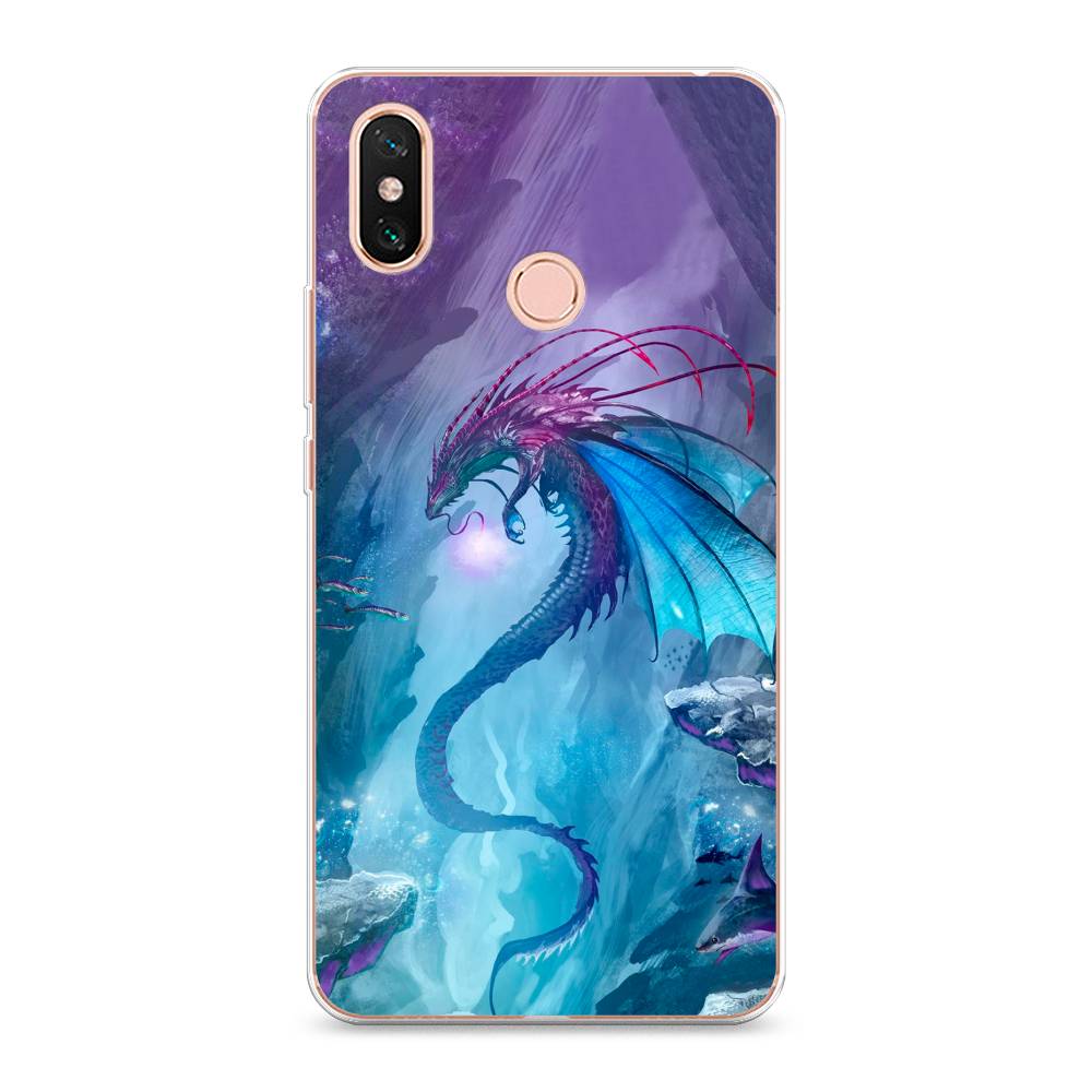 

Чехол Awog на Xiaomi Mi Max 3 "Водный дракон", Разноцветный, 34350-2