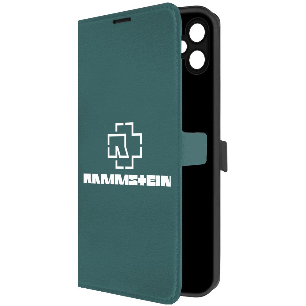 

Чехол-книжка Krutoff Eco Book для Samsung Galaxy A05 Rammstein зелёный опал, Зеленый