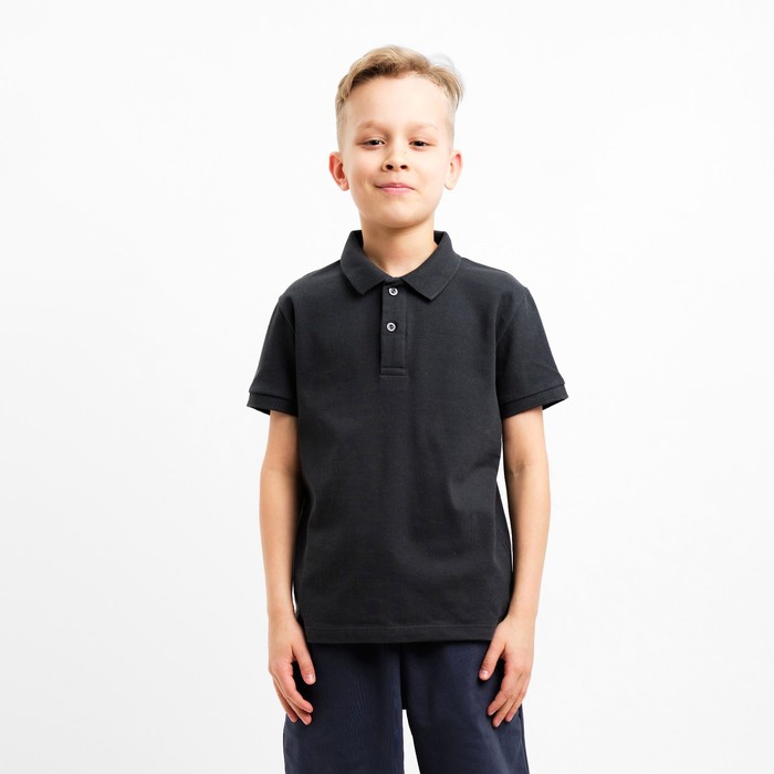 

Футболка (поло) детская MINAKU: Basic line цвет графит, рост 146, Серый, 9372855