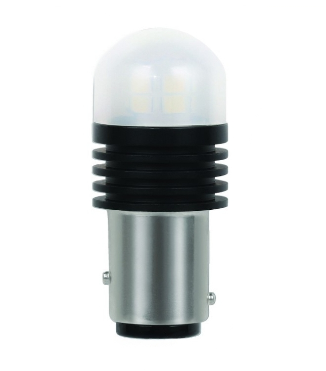 Лампа светодиодная 12V T25/5 W BAY15d Маяк SUPER WHITE 2 шт. блистер 10-30T25/5/SW11/2BL