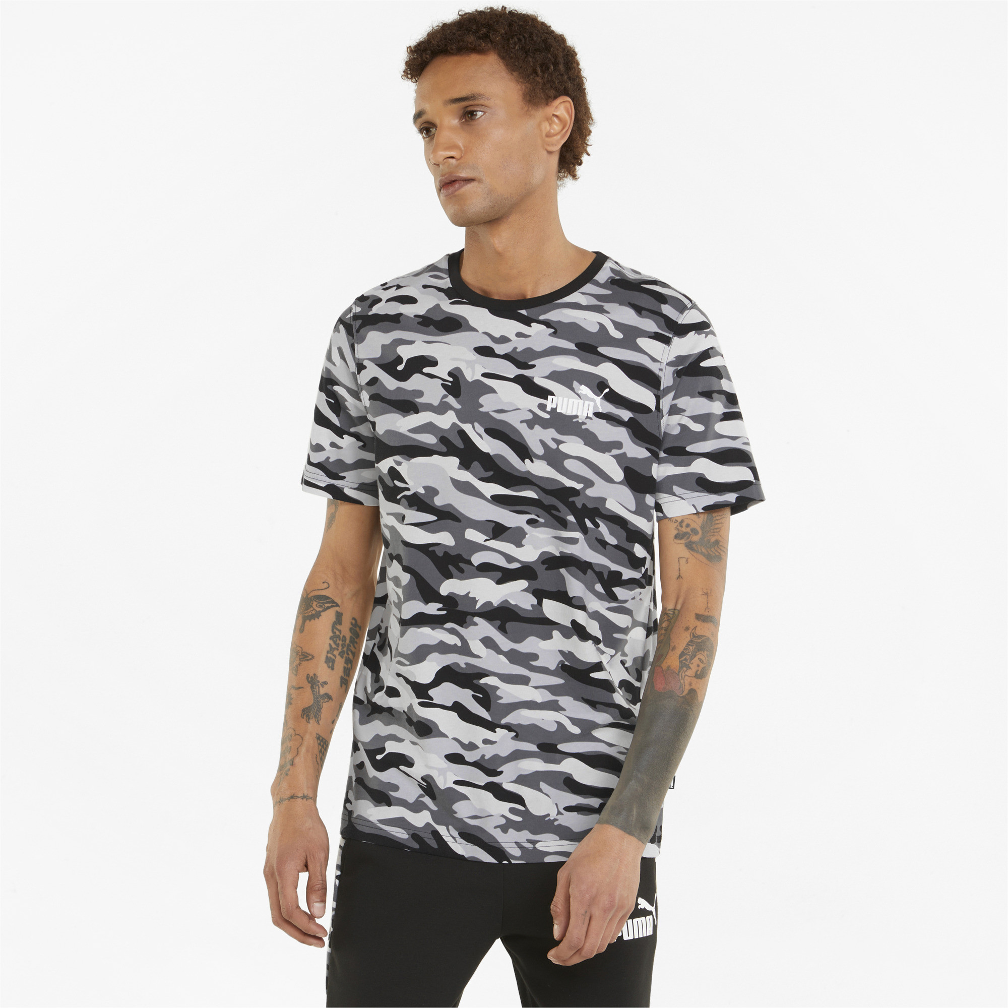 

Футболка мужская PUMA Ess+ Camo Aop Tee черная XL, Ess+ Camo Aop Tee