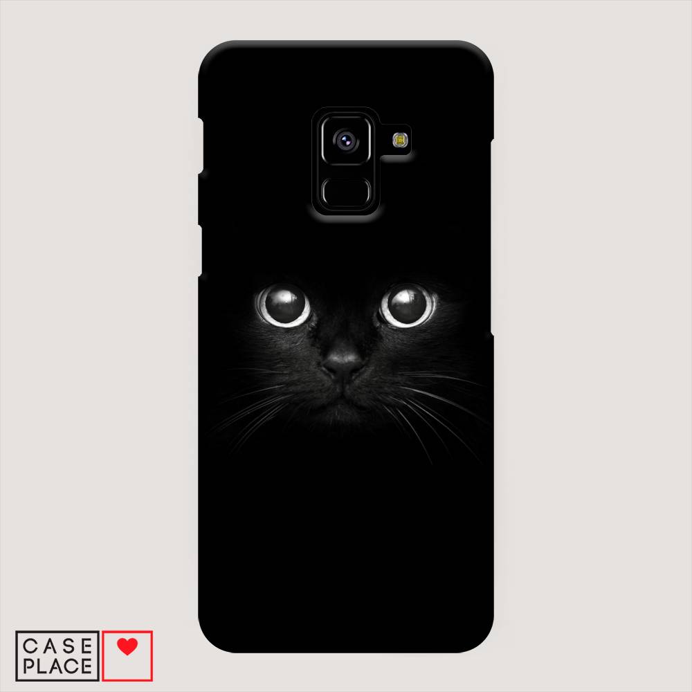 

Пластиковый чехол "Взгляд черной кошки" на Samsung Galaxy A8 2018, 25420-1