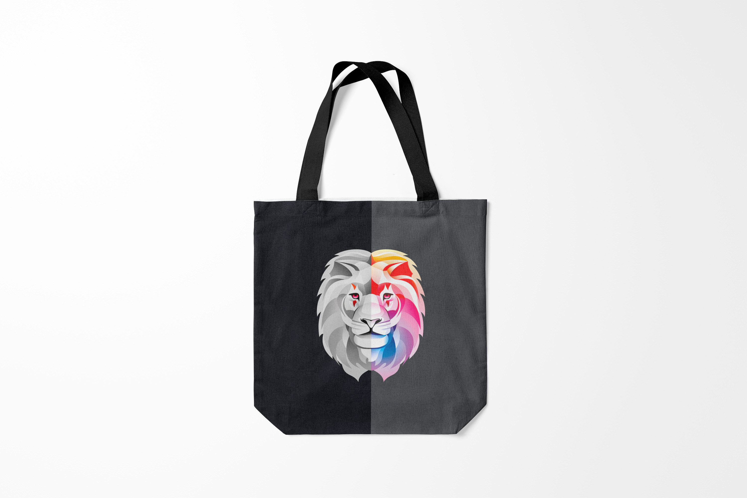 

Сумка шoппер унисекс Burnettie Крупные кошки Лев, черный, Крупные кошки Лев