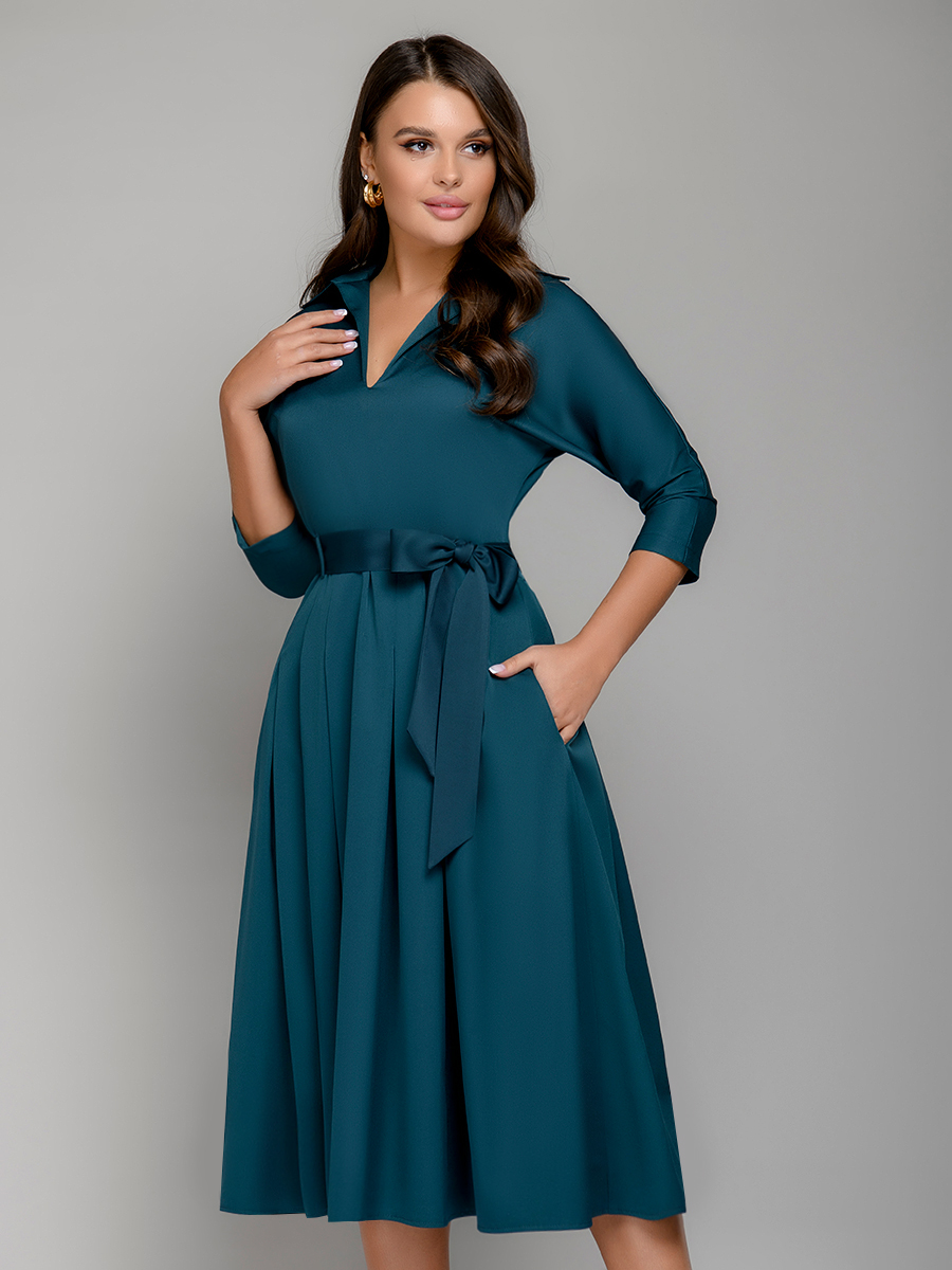 

Платье женское 1001dress 0152201-01338 зеленое 40 RU, 0152201-01338