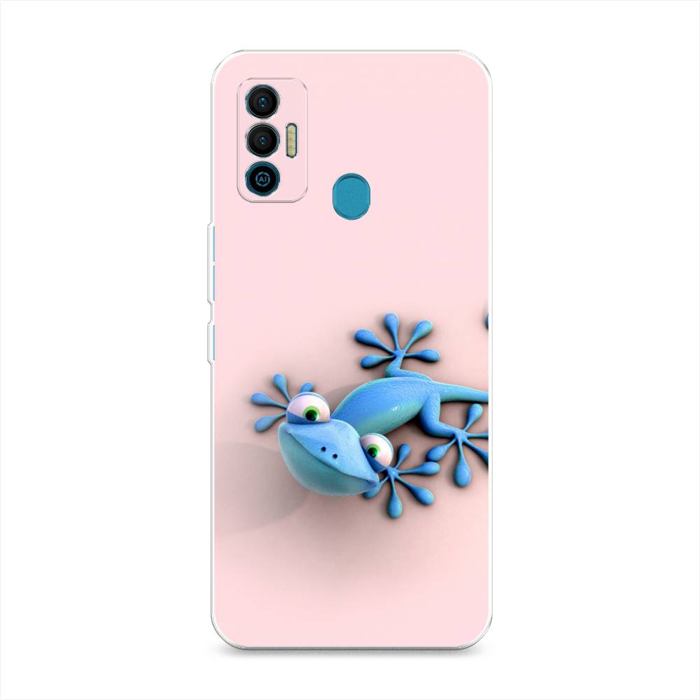 

Чехол Awog на Tecno Spark 7 "Голубая ящерка", Разноцветный, 301050-2