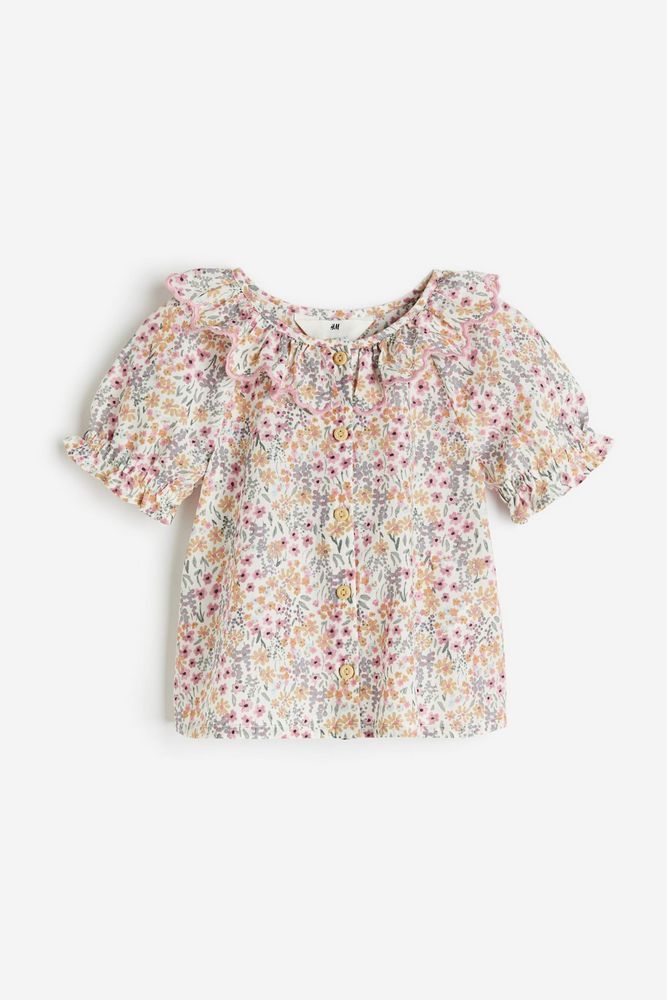 

Блузка детская H&M 1030364, Белый, Цветочный, 116, 1030364