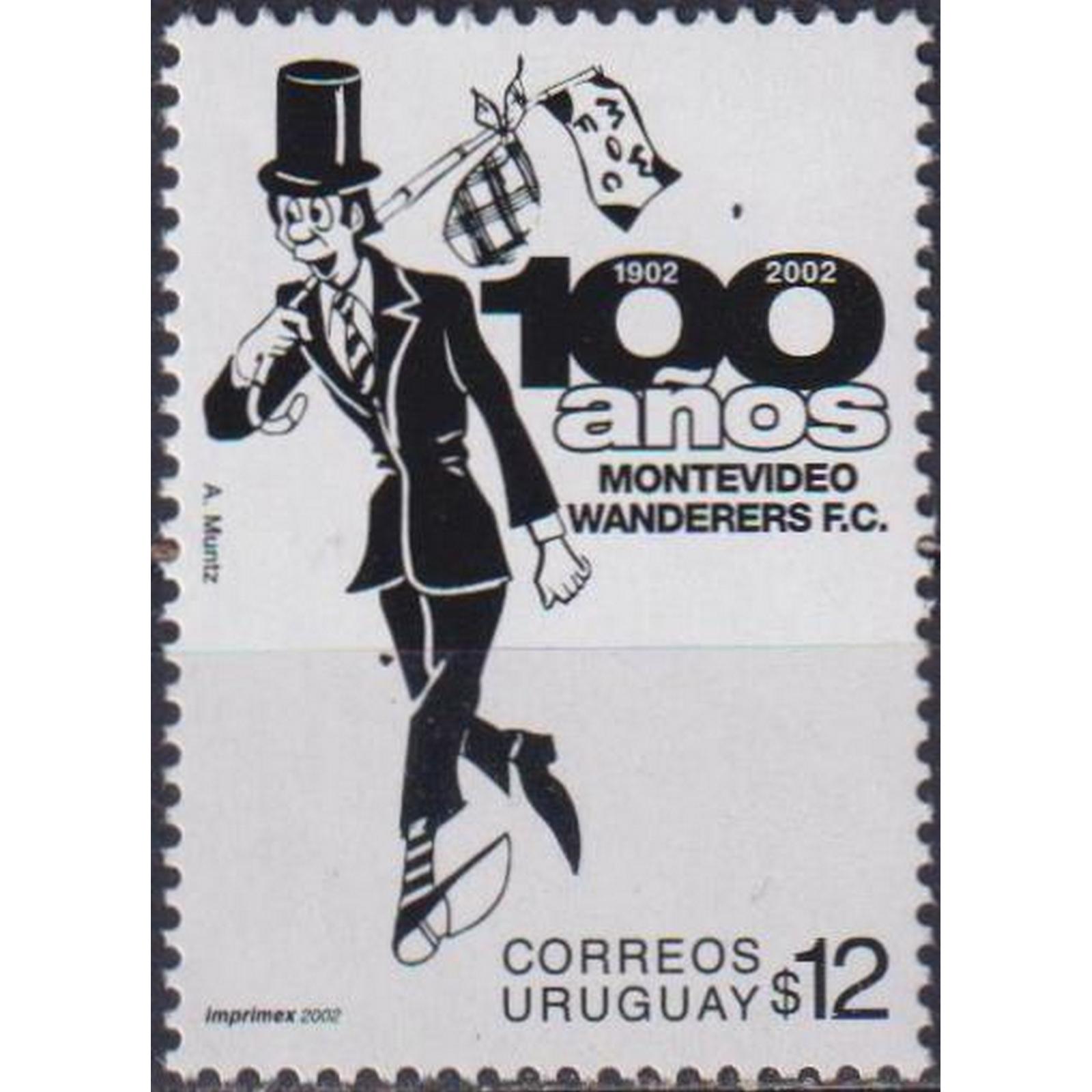 

Почтовые марки Уругвай 100-летие футбольного клуба Montevideo Wanderers Футбол