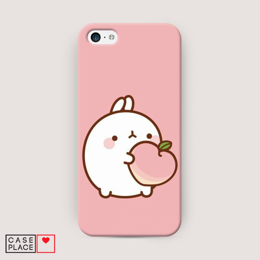 

Пластиковый чехол "Кролик с персиком" на Apple iPhone 5C, 10220-1
