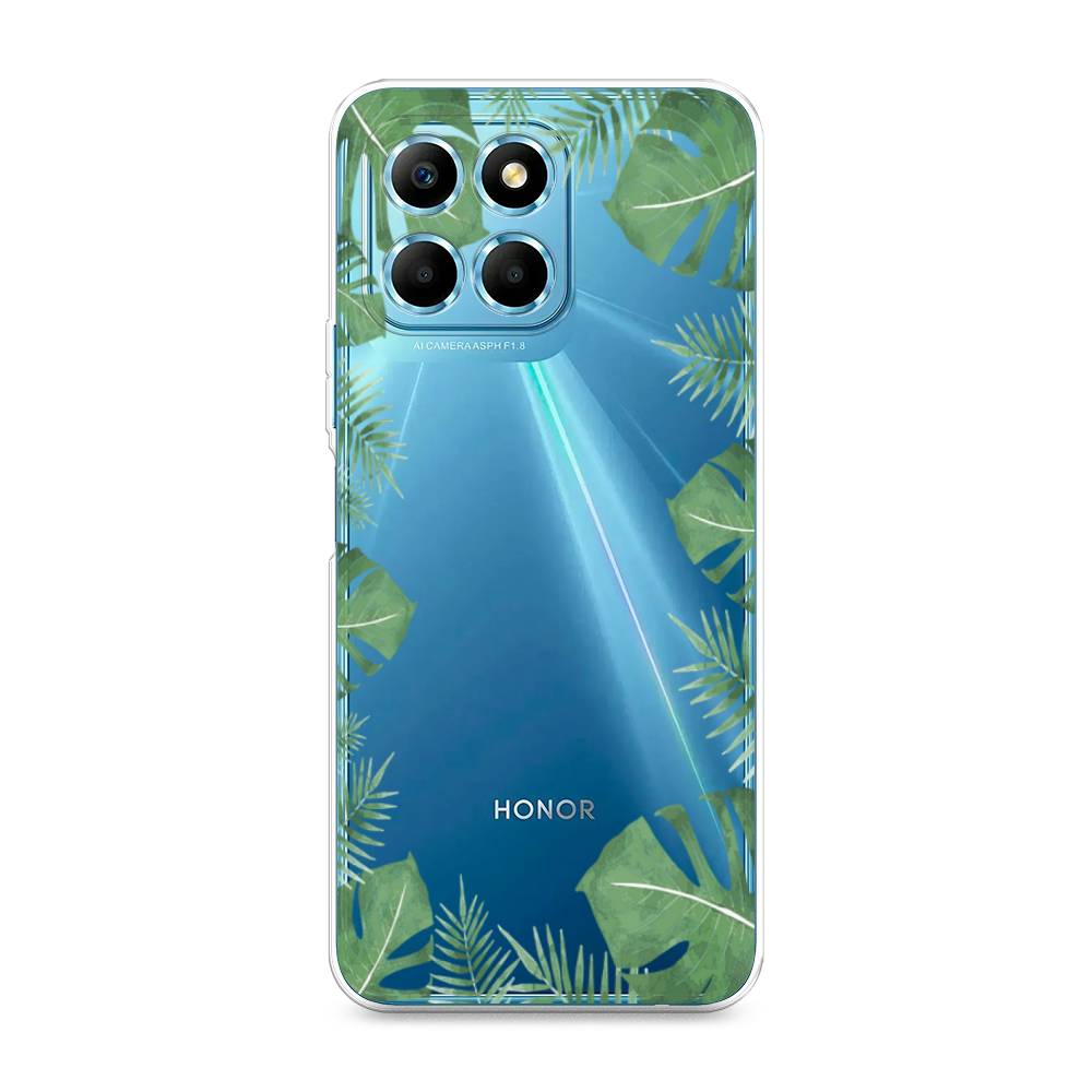 

Чехол Awog 6120250-8 для Honor X6s "Листья папоротника рамка", Зеленый, 6120250-8