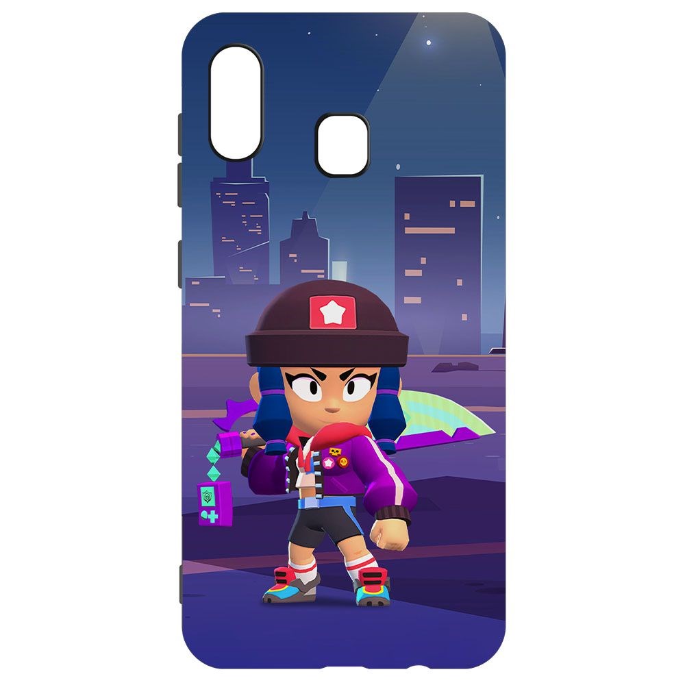 

Чехол-накладка Krutoff Brawl Stars - Героиня Биби для Samsung Galaxy A30 (A305), Черный