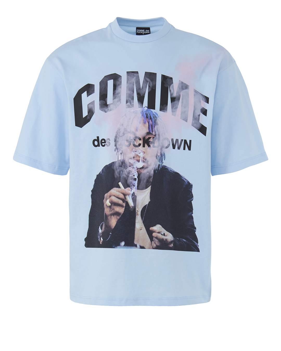 

Футболка мужская COMME des FUCKDOWN CFDU1630 голубая XL, CFDU1630