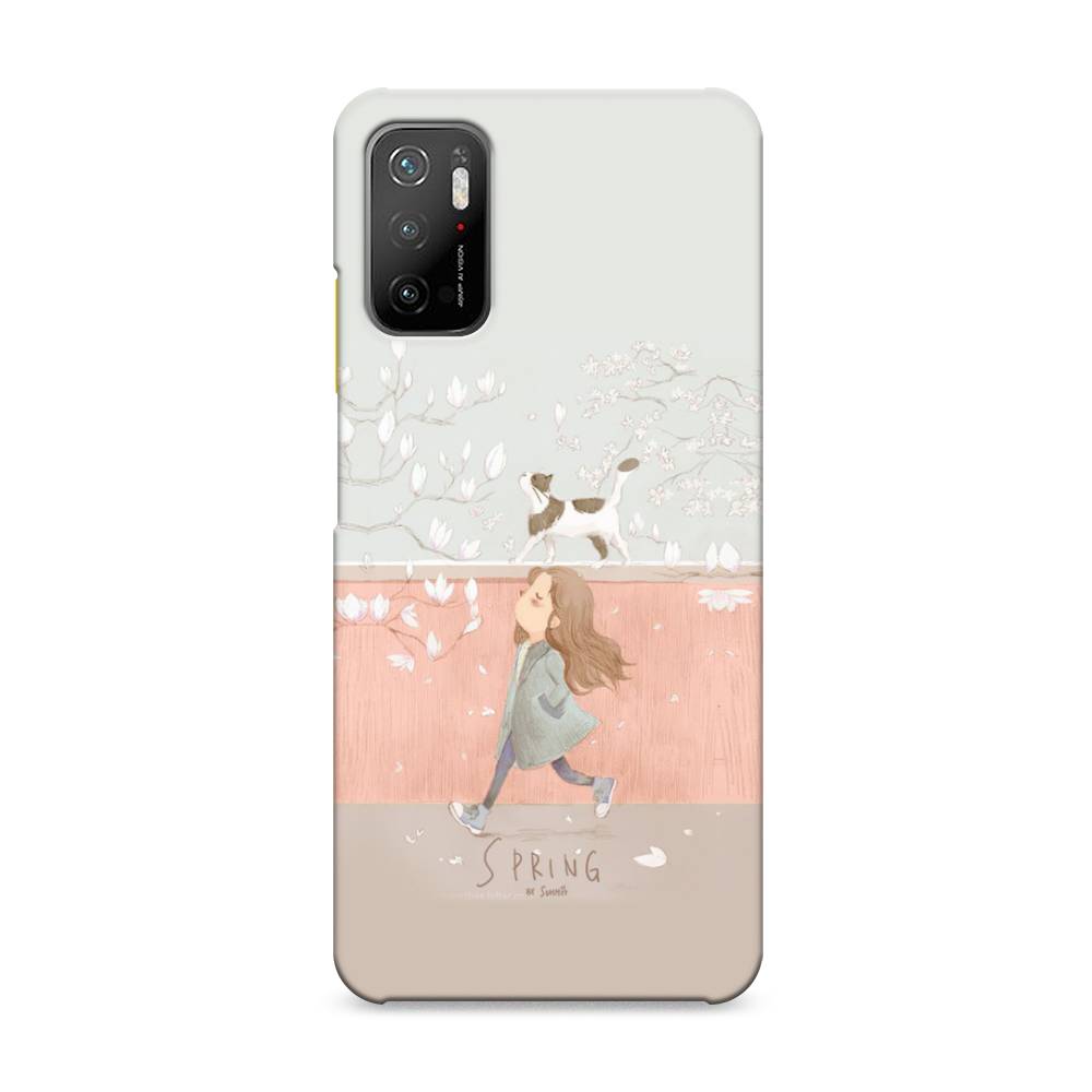 

Пластиковый чехол "Девочка-весна" на Xiaomi Poco M3 Pro, 311020-5