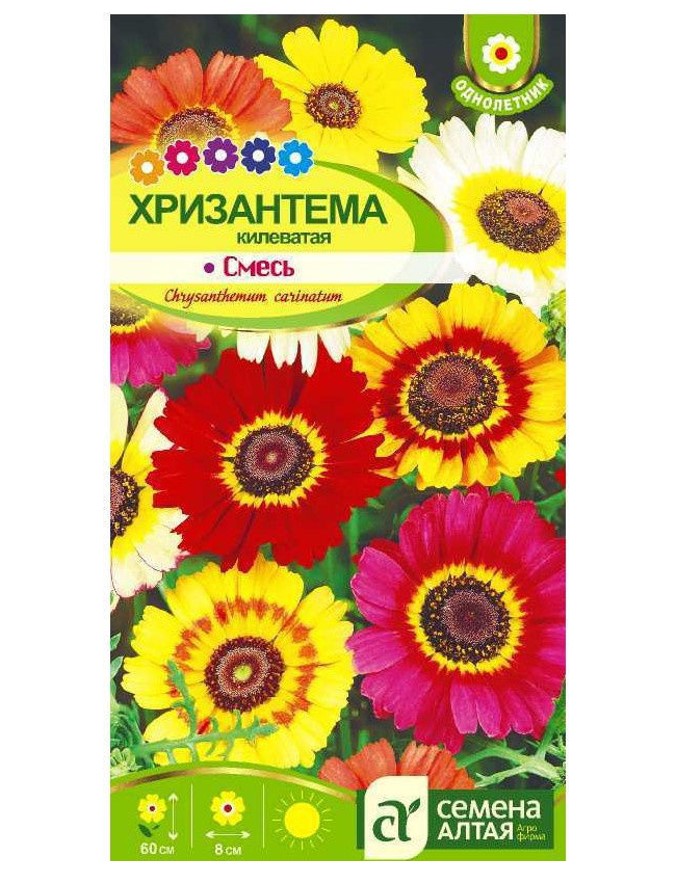 

Семена Семена Алтая Хризантема смесь килеватая 0,3 г, Килеватая