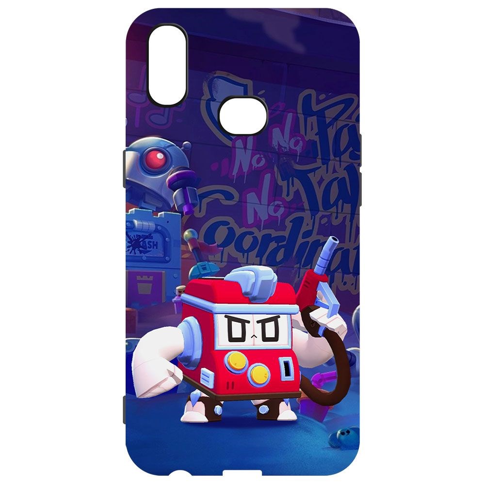 

Чехол-накладка Krutoff Brawl Stars - V8-БИТ для Samsung Galaxy A10s (A107), Черный