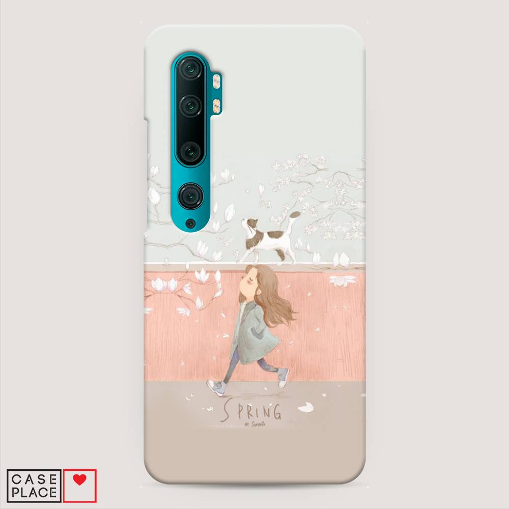 

Пластиковый чехол "Девочка-весна" на Xiaomi Mi Note 10, 37320-5
