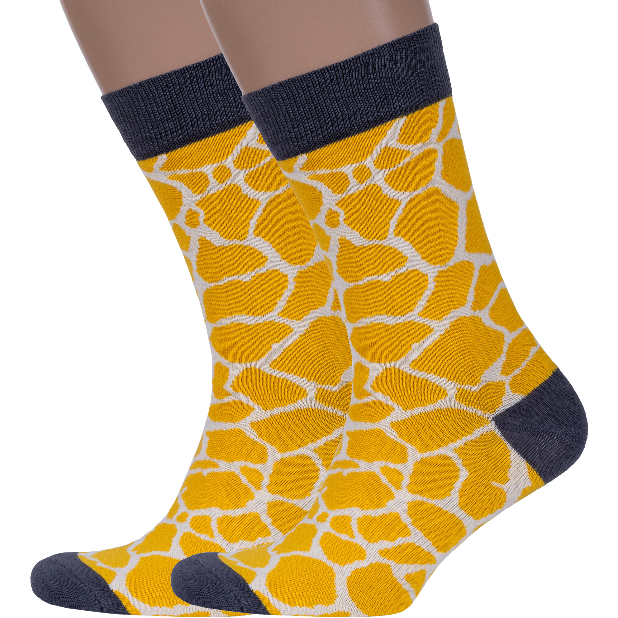 Комплект носков мужских Нева-Сокс 2-GIRAF-MAG желтых 29 2 пары