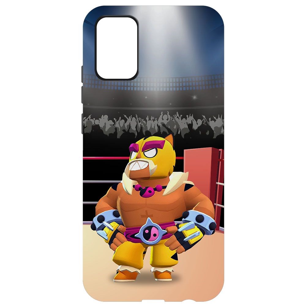 

Чехол-накладка Krutoff Brawl Stars - Эль Тигро для Samsung Galaxy A02s (A025), Черный