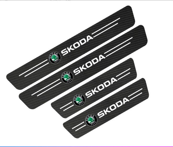 

Защитные наклейки SOVEPSSHOP на пороги автомобиля SKODA, Черный, SKODA