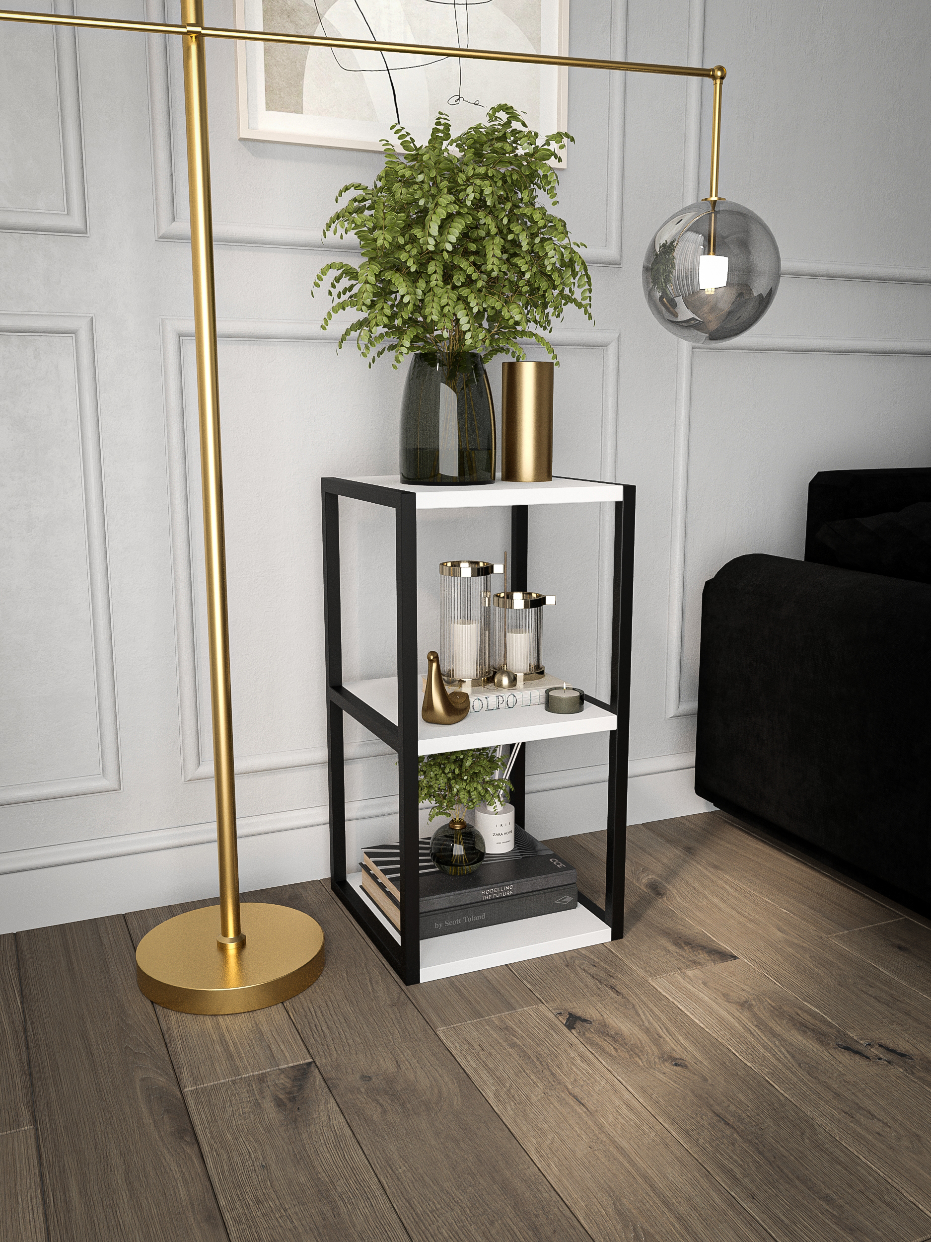 

Стеллаж KUB 2 секции, белый, Loft