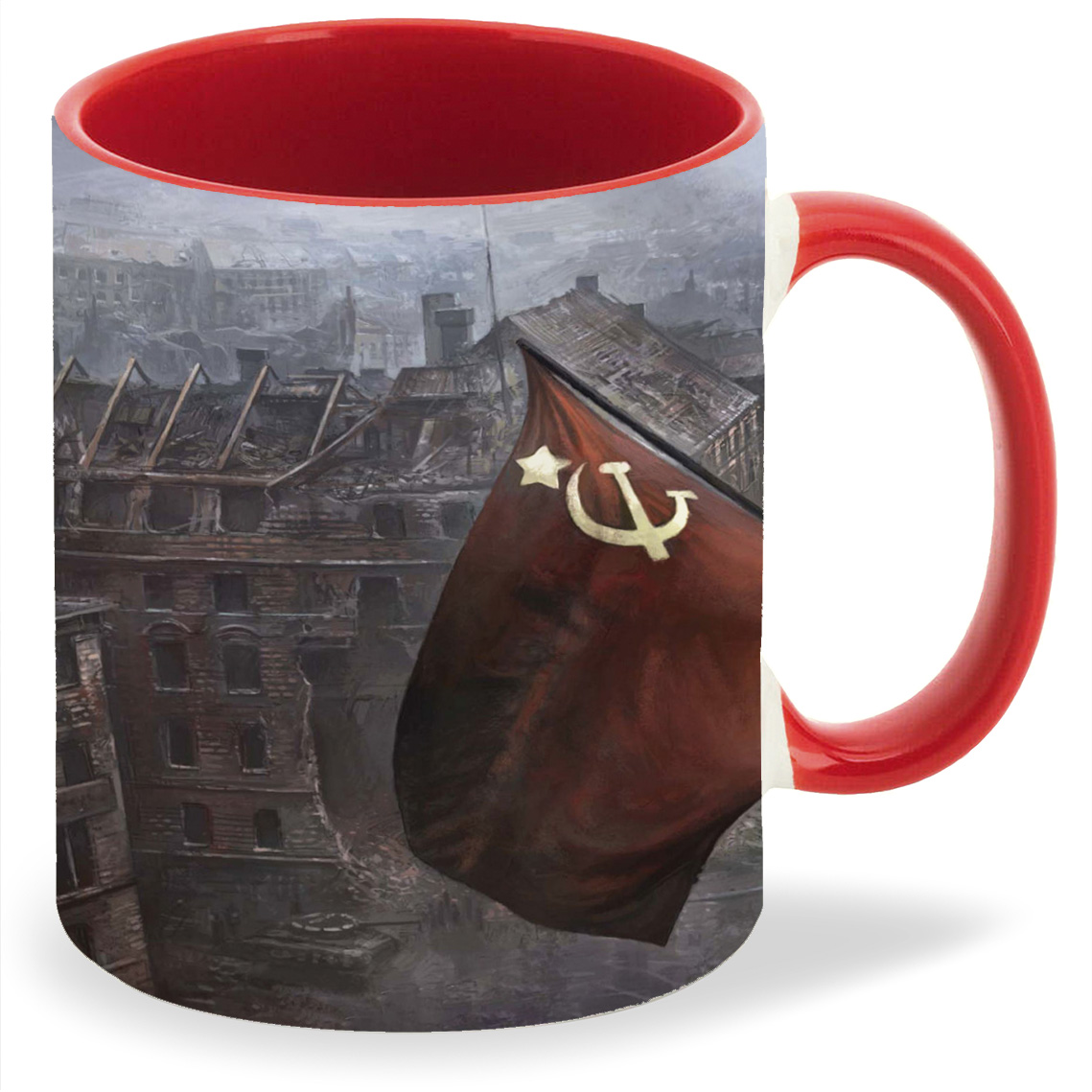 фото Кружка coolpodarok hearts of iron знаменосец знамя крыша